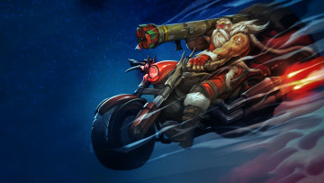 Картинка праздничные дед+мороз +санта+клаус санта-клаус клаус illustration santa claus digital art дед character дедушка christmas арт санта праздник борода новый год фон мотоцикл байк рождество снег рисунок зима