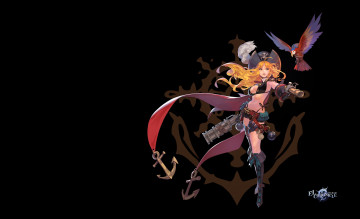 Картинка фэнтези девушки пиратка арт попугай letta