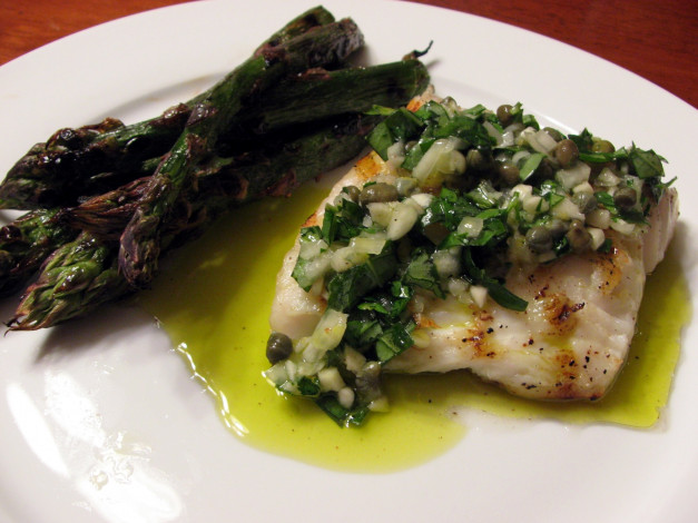 Обои картинки фото еда, рыбные блюда,  с морепродуктами, палтус