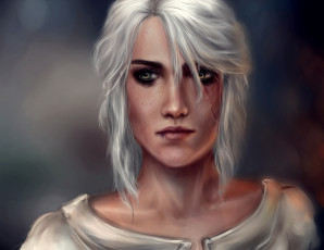 Картинка видео+игры the+witcher+3 +wild+hunt шрам взгляд девушка фон