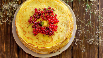 Картинка еда блины +оладьи смородина ягоды