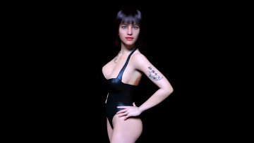 Картинка 3д+графика люди+ people девушка фон взгляд купальник тату