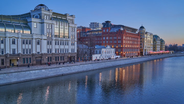 Картинка города москва+ россия архитектура москва вода закат здание голубое небо фотография река зима люди