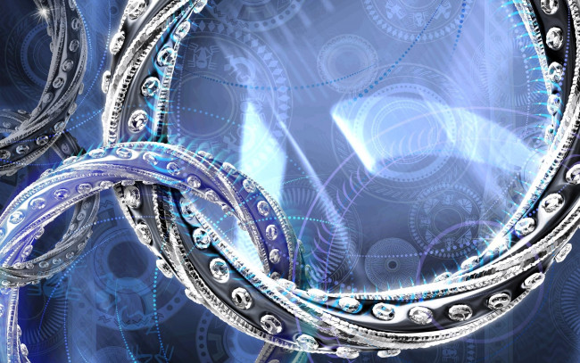 Обои картинки фото 3д графика, абстракция , abstract, лента, бриллианты