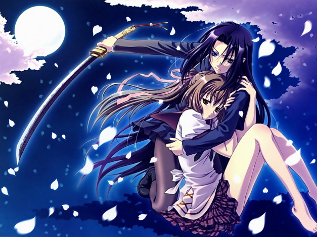 Обои картинки фото аниме, weapon, blood, technology