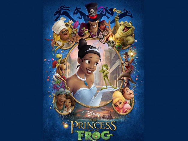 Обои картинки фото мультфильмы, the, princess, and, frog, disney