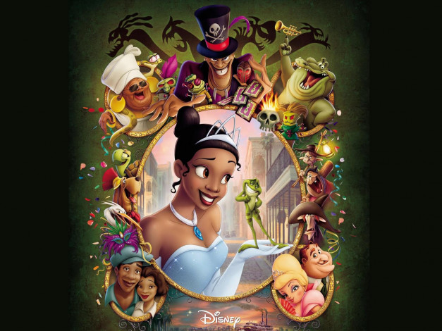 Обои картинки фото мультфильмы, the, princess, and, frog, disney