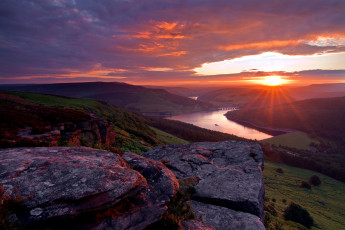 Картинка природа восходы закаты горы пейзаж закат