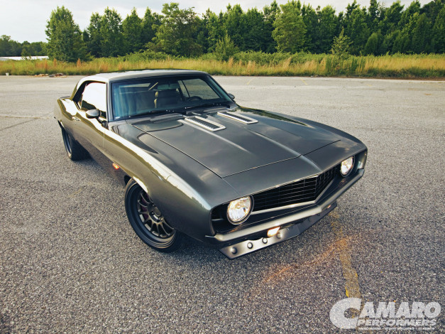 Обои картинки фото автомобили, camaro, front