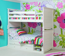 Картинка интерьер детская комната подушки кровать