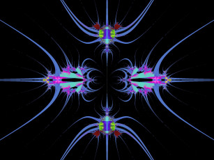 Картинка 3д графика fractal фракталы узор цвета