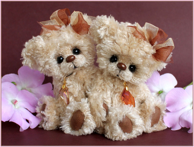 Обои картинки фото разное, игрушки, медвежата