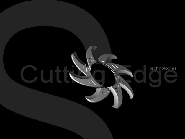 Обои картинки фото cutting, edge, 3д, графика, другое, сюрикен, черный, фон