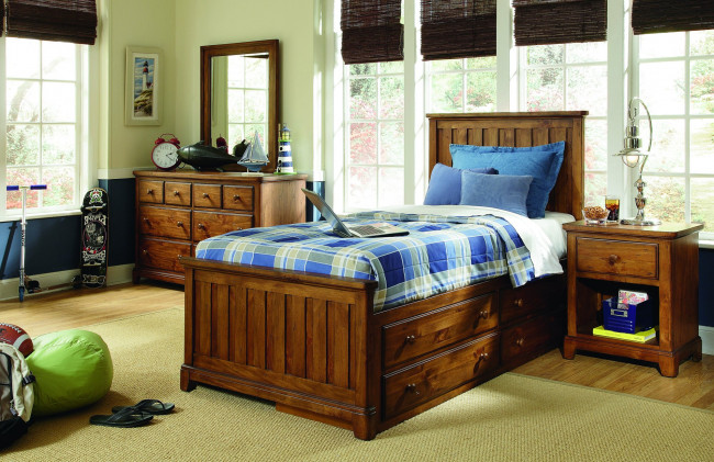 Обои картинки фото интерьер, спальня, подушки, кровать, тумбочки