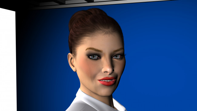 Обои картинки фото 3д графика, portraits , портрет, взгляд, девушка