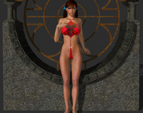 Картинка 3д+графика люди+ people знак фон взгляд девушка