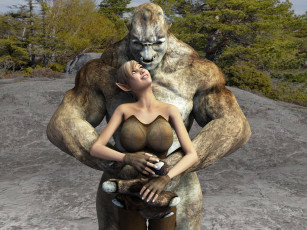 Картинка 3д+графика эльфы+ elves улыбка фон взгляд эльфийки существо