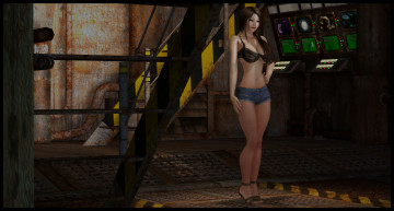 Картинка 3д+графика люди+ people девушка взгляд фон