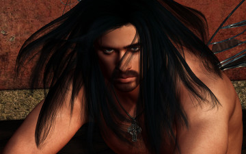 Картинка 3д+графика люди+ people волосы взгляд мужчина