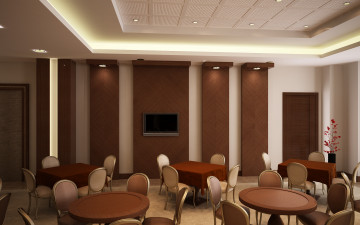 Картинка 3д+графика реализм+ realism столовая стулья столы