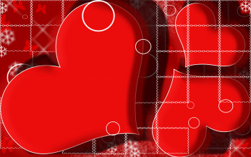 Картинка векторная+графика сердечки цвет