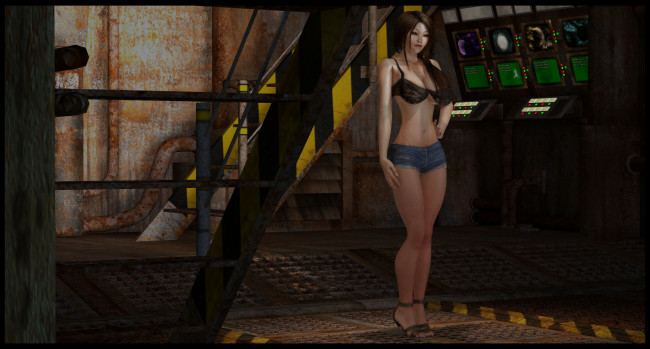 Обои картинки фото 3д графика, люди , people, девушка, взгляд, фон