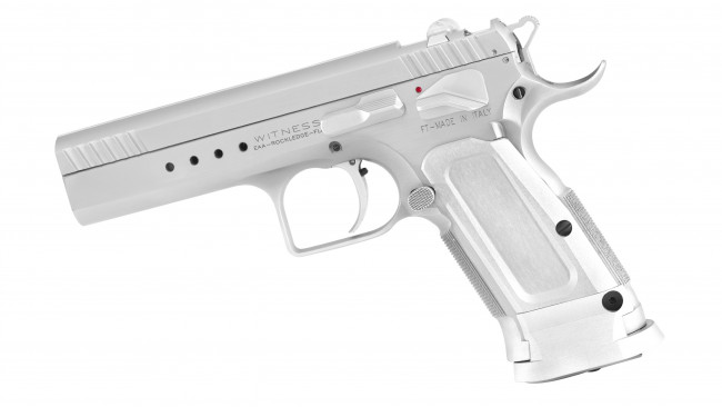 Обои картинки фото оружие, пистолеты, tanfoglio, eaa, пистолет, белый, handgun, pistol, witness, elite, stock