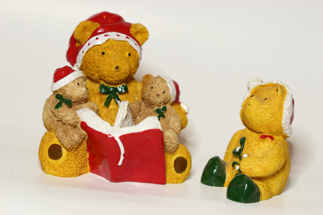 Обои картинки фото разное, игрушки, мишки, медведи, керамические