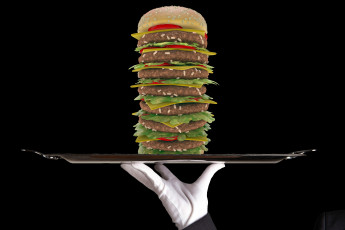 Картинка рисованное еда супер бургер стиль дворецкий