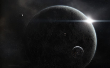 Картинка космос арт планеты звезды вселенная галактика