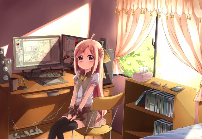 Обои картинки фото аниме, unknown,  другое, девочка, арт, yaguo