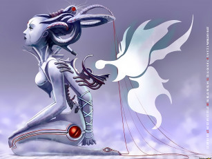 обоя календари, фэнтези, 2019, calendar, профиль, девушка, робот