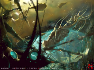 Картинка календари фэнтези 2019 calendar водоем