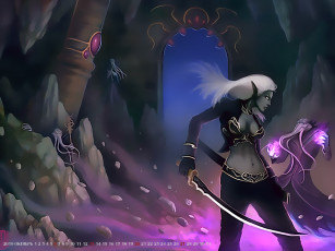 Картинка календари фэнтези 2019 оружие calendar эльф существо девушка