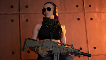 Картинка marina+diaghileva девушки марина+дягилева+ octokuro marina diaghileva cyberpunk оружие автомат марина дягилева девушка креатив cosplay причёска кислотная модель флирт стройная фигура сексуальная секси поза взгляд макияж