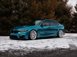 Картинка автомобили bmw blue winter snow f80