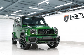 Картинка автомобили mercedes-benz mercedes side g-class topcar w463 green inferno