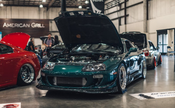 Картинка автомобили выставки+и+уличные+фото toyota green front supra stance stancenation a90