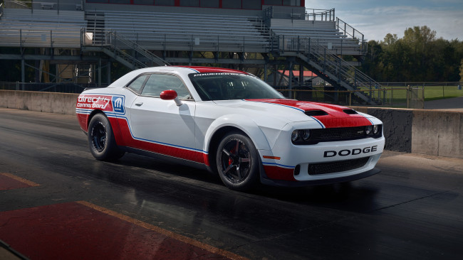 Обои картинки фото автомобили, dodge, direct, connection, challenger, srt, dc170, 2021, белый, додж
