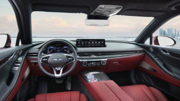 Картинка genesis+g80+sport автомобили интерьеры салон красный