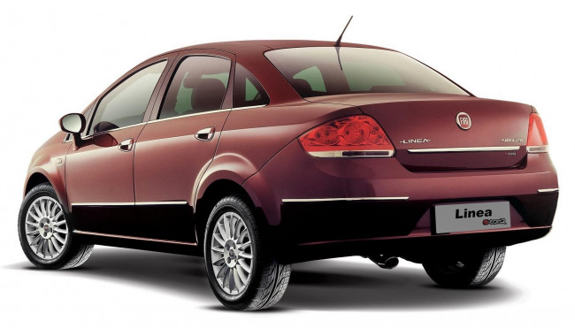 Обои картинки фото fiat linea, автомобили, fiat, бордовый