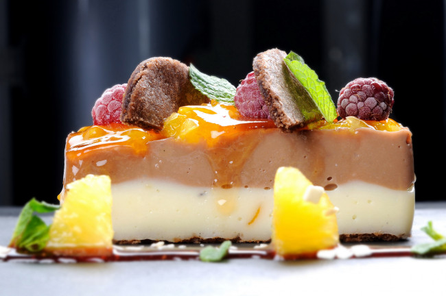 Обои картинки фото еда, мороженое,  десерты, желе, десерт, малина