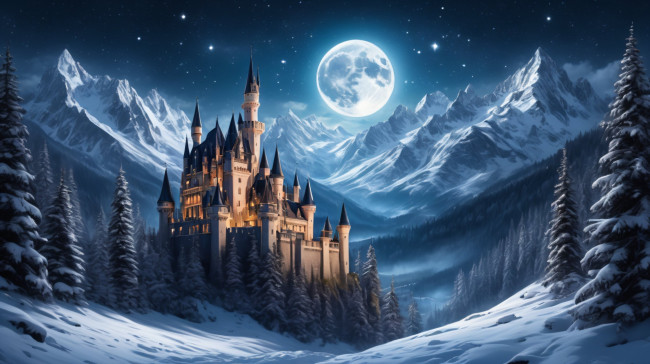 Обои картинки фото фэнтези, замки, нейросети, графика, нейроарт, ai, art, нейронные, сети, рисунки, нейро, искусство