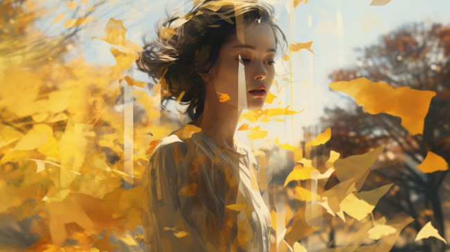 Обои картинки фото рисованное, люди, девушка, нейросеть