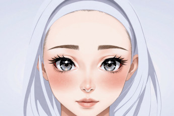 Картинка рисованное люди девушка лицо блондинка