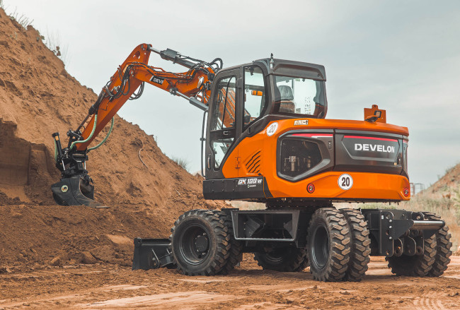 Обои картинки фото техника, экскаваторы, develon
