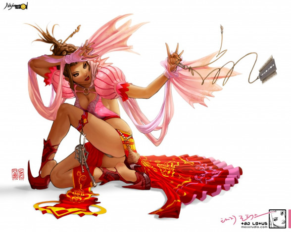 Обои картинки фото аниме, weapon, blood, technology