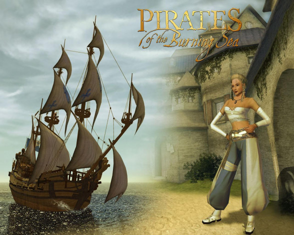 Обои картинки фото pirates, of, the, burning, sea, видео, игры, корсары, онлайн