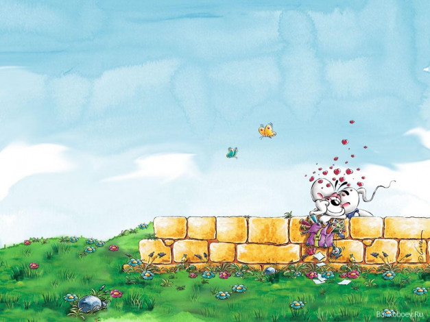 Обои картинки фото diddl, мультфильмы