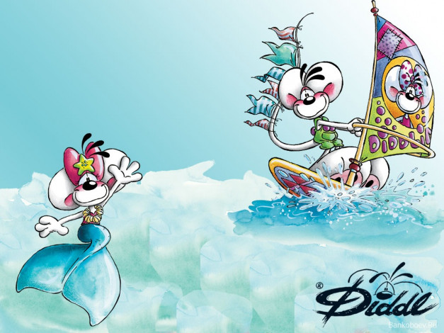 Обои картинки фото diddl, мультфильмы